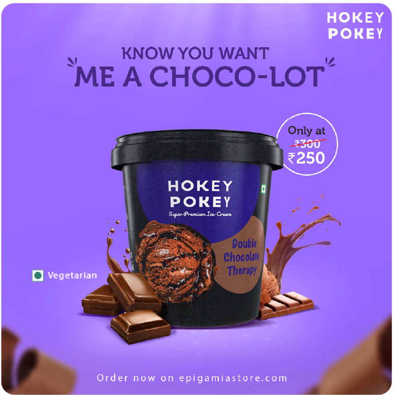 Hokey Pokey chocolate ice cream creative