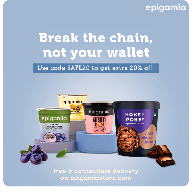 Epigamia yogurt product lineup creative