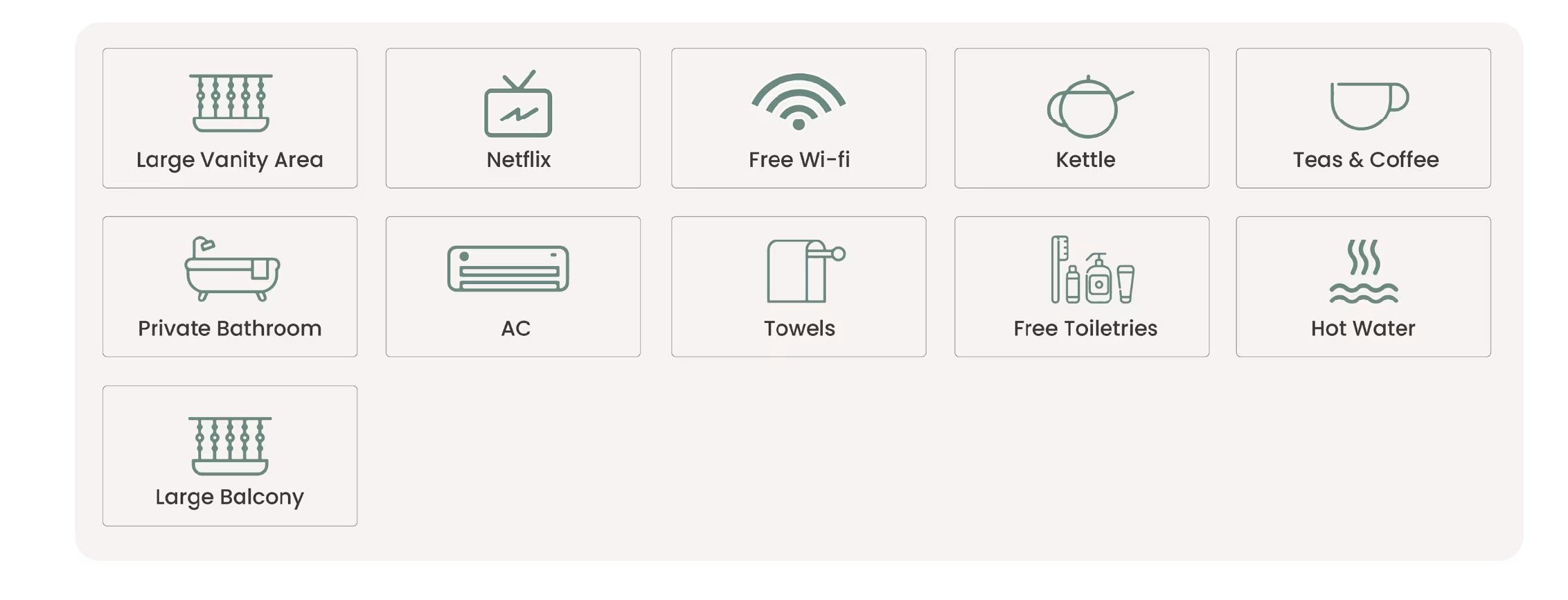 Unallome stay amenities